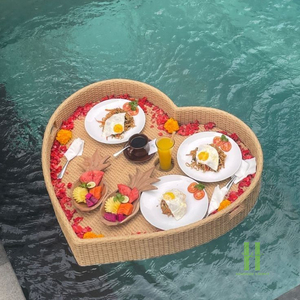 NOUVEAU DESIGN Plateau flottant de luxe en rotin fait main pour piscine, petit-déjeuner, fête et décoration de complexe hôtelier - Product Image 3
