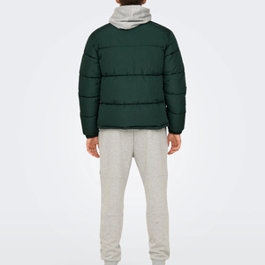 Chaquetas Acolchadas para Clima Frío, Chaqueta Acolchada con Capucha para Hombre, Relleno de Algodón de Alta Calidad, Exterior de Nailon/Poliéster - Product Image 2