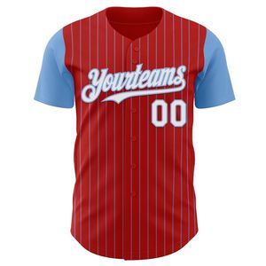 Custom Breathable Quick-Dry Summer Baseball Jersey 100% Polyester Heat-Transfer Printed Short Sleeve Crew Neck Team Name - Product Image 2
