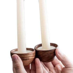 Petit bougeoir décoratif en bois de manguier en forme de bol Bougeoir de table de haute qualité - Product Image 1