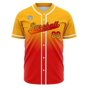 Maillot de baseball personnalisé en gros pour équipe, uniforme d'équipe par sublimation, entièrement boutonné, nom et numéro personnalisés, 100 % polyester, séchage rapide - Product Image 2