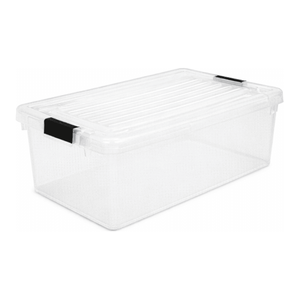 Contenedor de Residuos Químicos Transparente de PP para Laboratorio, con Ruedas, Tapa Hermética, Forma Rectangular, Apilable y Portátil - Product Image 2