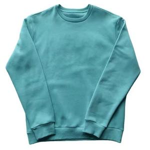 Men's <b>Black</b> Crew Neck Sweatshirt Regular Fit Solid Color Casual Long Sleeve Knitted 100% Cotton Fleece Autumn Wear - Product Image 5