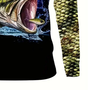 Camiseta de pesca de manga larga para hombre, cómoda, para actividades al aire libre, con protección UV. - Product Image 5