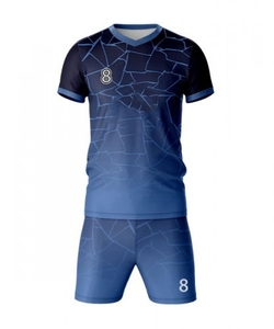 Conjunto de Camiseta de Fútbol Unisex Personalizada, Manga Corta, Color Negro y Verde Azulado, Bloques de Color, Absorbe la Humedad, Antibacteriana, Protección UV, Ajuste Atlético - Product Image 1