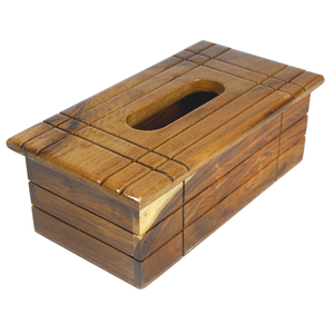 Cajas de pañuelos de madera de acacia, las más vendidas, caja de pañuelos de madera hecha a mano con un diseño único, soporte para pañuelos de madera - Product Image 3