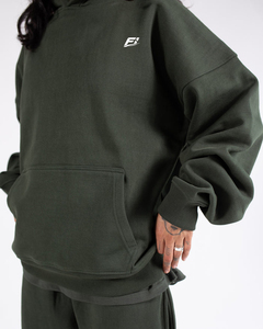 Unisex Heavyweight 100% Cotton Olive Hoodies Pullover Custom Logo Zipper Beaded Techniques 400GSM Drop Shoulder Winter USA Y2k - Product Image 4
