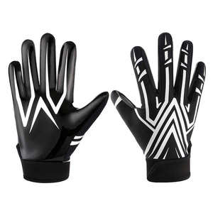 Gants de football américain de haute qualité, logo personnalisé, cuir synthétique, latex, imperméables, antidérapants, durables, compatibles avec les écrans tactiles - Product Image 4