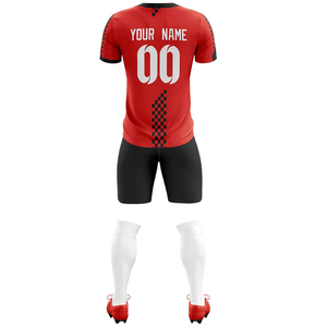 Ensemble de maillots de football personnalisés en polyester respirant pour hommes, avec logo et couleur personnalisés - Product Image 2