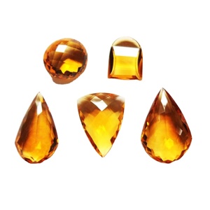 100% Natural Stone <b>Citrine</b> Orange Marquise Shape Checker Cut Handmade DIY <b>Pendant</b> Jewelry Natural Loose Stone Large Size Stone - Product Image 3