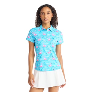 Most Demanding Causal Printed Women's Oversized Fashionable Polo Shirts Custom Design Turn <b>Down</b> Collar Short Sleeve Polo - Product Image 5