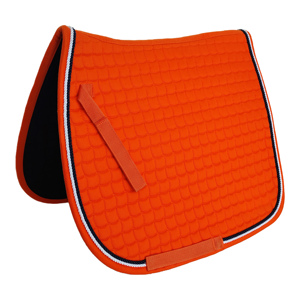 BRAND ZONE1995 Tapis de selle classique personnalisé en coton satiné avec doublure en maille, durable et confortable pour l'équitation et le saut d'obstacles - Product Image 1
