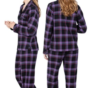 Conjunto de Pijama de Franela Cepillada para Mujer, Suave y Cálido, de Manga Larga y Pantalón Largo, Ropa de Dormir para el Hogar - Product Image 1