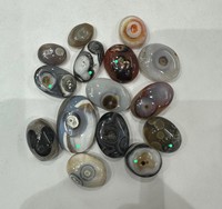 Vente en gros de cabochons en agate naturelle, pierres précieuses de forme ovale en forme d'œil pour la méditation et la fabrication de bijoux