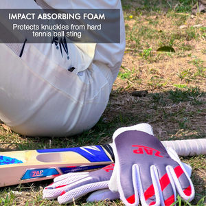 ZAP Velocity Tennis Cricket Batting Gloves Polyester High Ventilation Air Mesh Hexa <b>Grip</b> Silicon Matrix Strong <b>Control</b> - Product Image 4