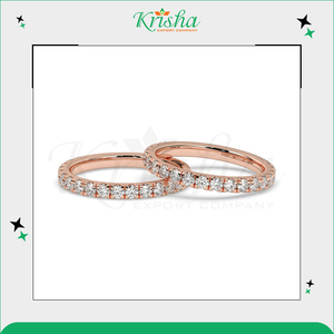 แหวนแต่งงานเพชรแท้และเพชรเพาะเลี้ยงคุณภาพเยี่ยมจากอินเดีย มีจำหน่ายในสีขาว DEF จำนวนมาก - Product Image 5