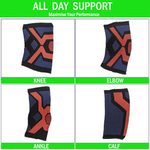 Rodillera de compresión de nailon tejido con elastano y goma para fitness, protección para correr, bailar y artritis, tallas S-XL - Product Image 3