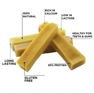 Hecho a mano en Nepal Natural Himalayan Yak/leche de vaca masticar doble tamaño grande 3 piezas paquete sin conservantes Chhurpi para mascotas/perros - Product Image 5