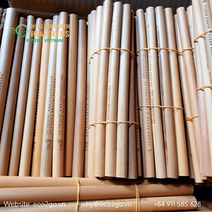 Pailles en bambou pour boissons, thés au lait, smoothies, pailles naturelles réutilisables, fournisseur OEM Vietnam - Product Image 4