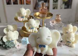 Vela de Regalo de Bautizo Personalizada, Venta Directa de Fábrica, Linda Vela de Elefante Bebé, Lujosa y Adorable, Disponible con Etiqueta Personalizada con Nombre del Bebé - Product Image 6