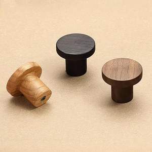 Pomos de puerta de madera natural, elegantes tiradores de cajón, herrajes de gabinete hechos a mano para cocina, armario y despensa - Product Image 6