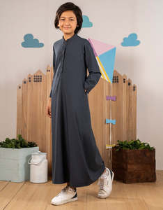 Vêtements de prière pour enfants en gros, Thobe, Vêtements islamiques, Robe longue traditionnelle, Tenue de l'Aïd, Manches longues, Styles uniques, Robes pour enfants - Product Image 6