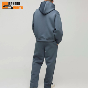 Sudadera con Capucha Estampada de Corte Regular y Lavado Ácido para Hombre, Estilo Urbano Personalizado 2026, de Alta Calidad, 100% Algodón, Talla Grande, Dos Piezas - Product Image 6