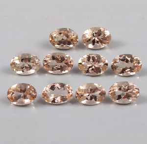 Morganita cultivada en laboratorio, rosa melocotón, imitación sintética, nano cultivada, suelta, talla brillante redonda, cristal de vidrio en oferta. - Product Image 1