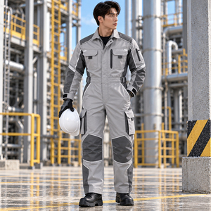 Custom OEM Industrial Workwear Coverall Heavy Duty Cotton Safety Uniform Protective <b>Jumpsuit</b> <b>for</b> Construction and Maintenance - Product Image 2