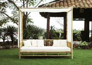 Meubles de plage en bambou pour l'été - Lit de soleil relaxant en bambou pour la plage - Chaise longue de plage en bambou - Product Image 3