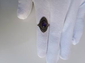 Anillo Marquise de Amatista, Plata de Ley 925, Hecho a Mano, Estilo Art Deco, Joyería Elegante con Piedras Preciosas para Mujer, Boda, Fiesta - Product Image 5