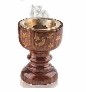 Juego de quemador Bakhoor de madera árabe de tendencia, cono de incienso, incienso Mubkhara de latón, Mukhbar descarado para incienso de hojas aromáticas Oud - Product Image 1