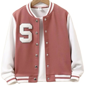 Chaquetas Varsity de Invierno de Forro Polar Estilo Cool Personalizadas, Chaquetas Varsity de Cuero Tipo Bomber para Mujer - Product Image 6