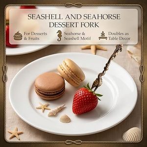 Vintage Metal <b>Shell</b> Spoon Set With Long Handle Gold Plated Creative Design For Presents - Product Image 5