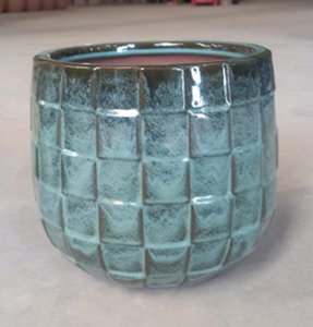 [Jason] Minimalist Square Pattern Glazed <b>Ceramic</b> <b>Pot</b>-Eco-Friendly Durable Round Porcelain Planter for Home and Office Decoration - Product Image 2