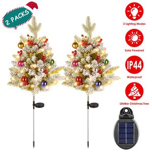 50 Warm LEDs Solar Artificial Christmas <b>Tree</b> IP44 Waterproof with 2 <b>Lighting</b> Modes Auto On/Off Indoor Lifelike Decor - Product Image 2