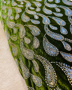 Tissu en dentelle perlée, tissu brodé, maille à sequins, organza pour la couture, abaya, kaftan, vêtements de mariage, fournisseur pour l'exportation, acheteurs - Product Image 3