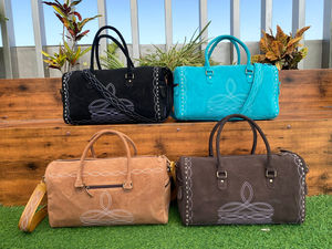 Sac de voyage en cuir suédé personnalisé pour unisexe, polochon de voyage en cuir véritable, sac de nuit Weekender, grande capacité - Product Image 5