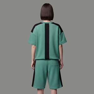 High Quality Oversized Drop Shoulder Women's 2 Piece <b>Set</b> 100% Cotton 2 tone Breathable Streetwear Hip Hop streetwear Ladies <b>Set</b> - Product Image 3