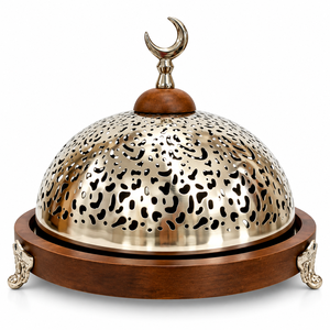 Plateau à chocolat moderne avec bordure incrustée de nacre et dôme transparent pour hôtels, mariages et événements – Tailles et couleurs personnalisées disponibles - Product Image 3