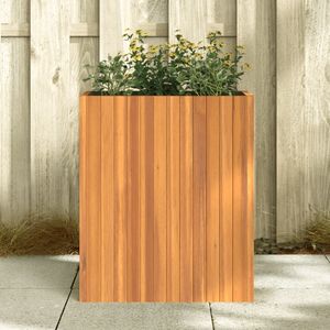 Jardinière en bois d'acacia massif naturel 23,2 x 10,8 x 27,6 pouces Pots et jardinières à fleurs - Product Image 3