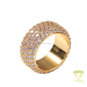 Bague Statement Multi-Rangées en Argent Sterling 925 et Moissanite Diamantée pour Marques de Bijoux - Vente en Gros - Product Image 2