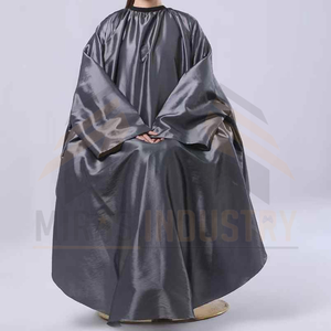 Cape de travail imperméable pour salon de coiffure avec logo personnalisé et manches longues - Product Image 6