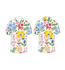 Chemise pour homme à manches courtes, style hawaïen, respirante, imprimée par sublimation, blanche et colorée, pour l'été, décontractée, botanique, golf, plage - Product Image 6
