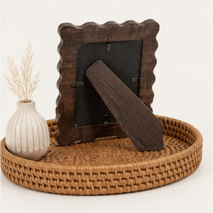 Wholesale Vintage Scalloped Edge Wooden Photo <b>Frame</b> Wavy <b>Border</b> Handmade Solid Wood <b>Picture</b> <b>Frame</b> for Tabletop Desk Home Decor - Product Image 4