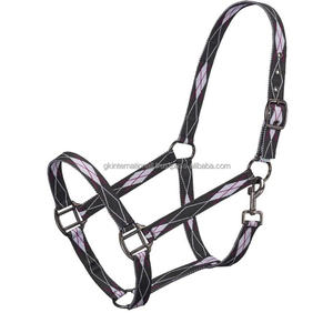 Bonne qualité fourniture en gros fabriqués à la main en Nylon cheval licou concepteur sur mesure Nylon course licou cheval tête collier - Product Image 2