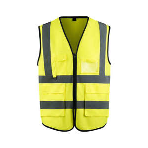 Vêtements de sécurité réfléchissants en polyester 100% avec logo personnalisé, veste de chantier pour vêtements de travail - Product Image 1