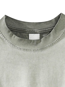 เสื้อยืดคอกลมสำหรับผู้ใหญ่ซักด้วยกรดเสื้อยืดออกแบบได้ตามต้องการระบายอากาศได้ยาวปกติ - Product Image 5