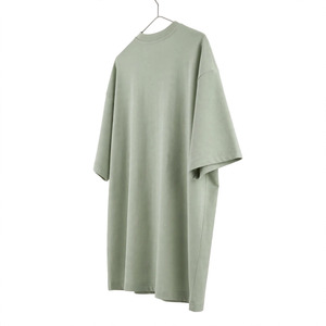 T-shirt long surdimensionné pour homme, couleur personnalisée, col rond, manches régulières, couleur unie, décontracté, tricoté, tissu jersey 100% coton - Product Image 5