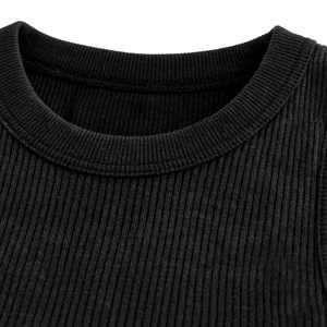เสื้อกล้ามคอกลมสีดำสำหรับผู้ชาย แพ็ค 6 ตัว - Product Image 3